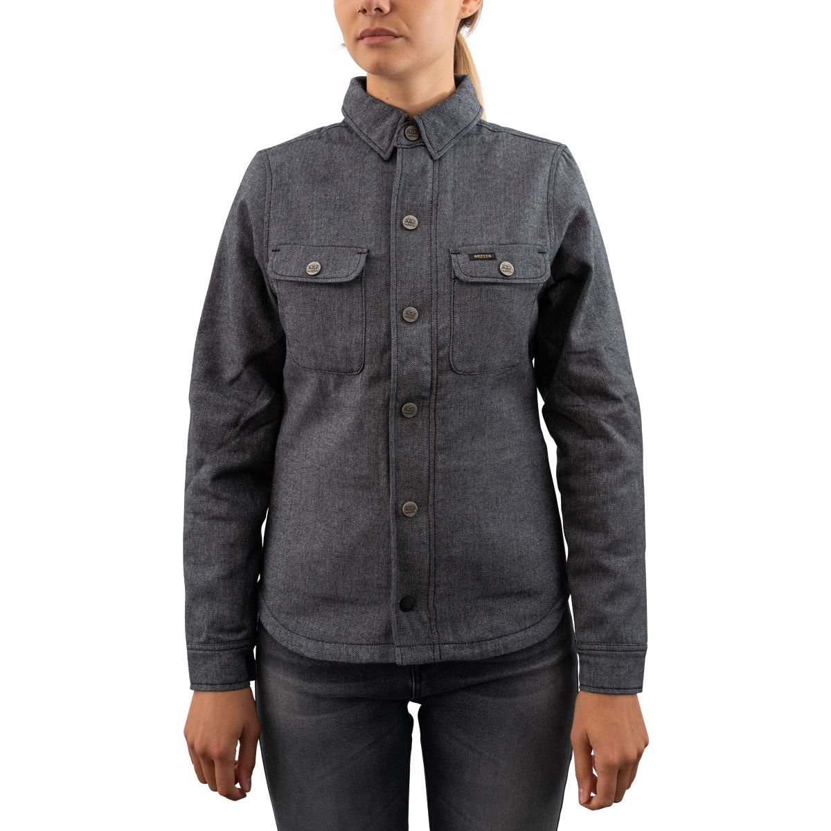 Rokker Boston Rider Ladies Shirt - Grey - Salt Flats Clothing