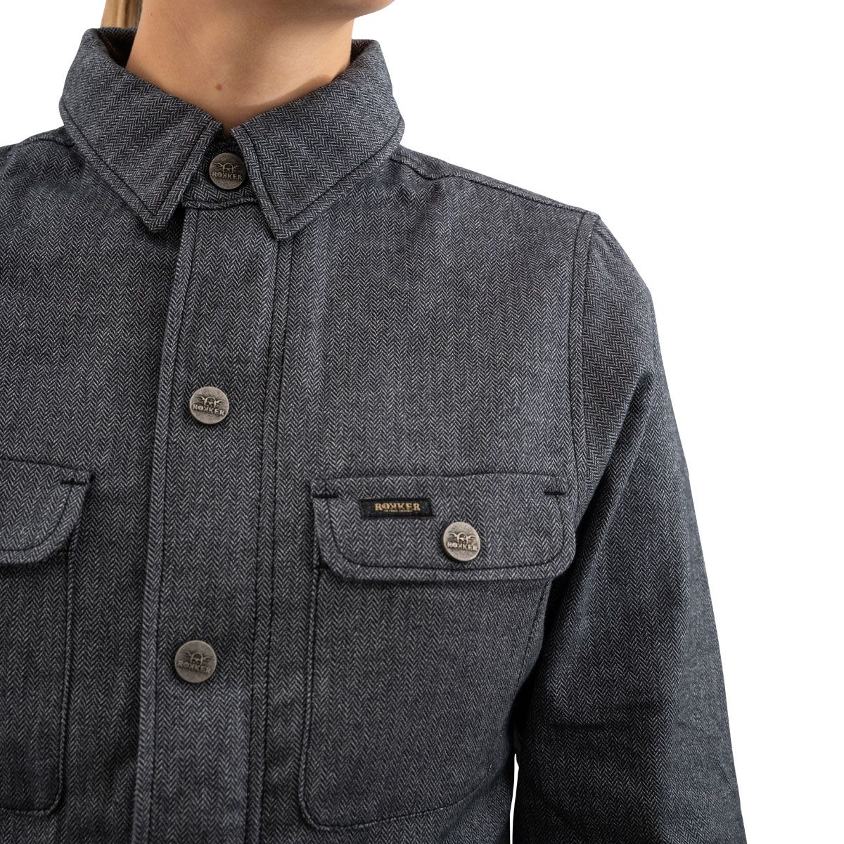 Rokker Boston Rider Ladies Shirt - Grey - Salt Flats Clothing