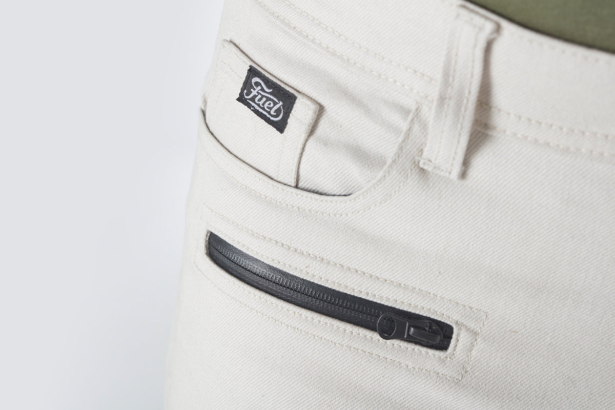 Fuel Motorcycles Sergeant 2 Trousers - Colonial White - Salt Flats Clothing