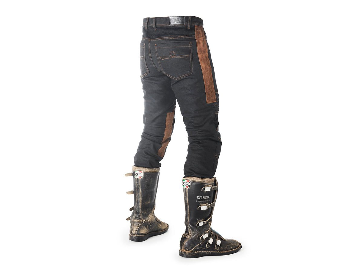 Fuel Motorcycles Sergeant 2 Trousers - Waxed Denim - Salt Flats Clothing
