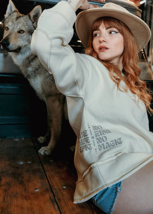 Wildust Sisters Escape Oversized Sweatshirt - Ecru - Salt Flats Clothing