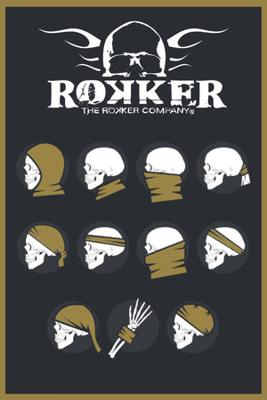 Rokker Fleece Neckwarmer - Logos Black - Salt Flats Clothing