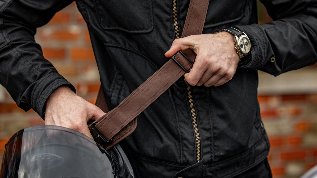 Wentworth Goods Co Wax Cotton Helmet Sling - Brown