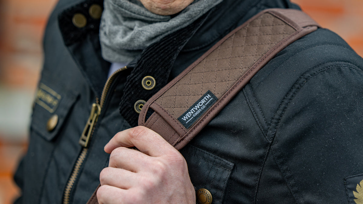 Wentworth Goods Co Wax Cotton Helmet Sling - Brown