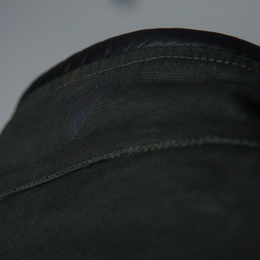 ByCity Mens Belfast Green Waxed Cotton Motorcycle Jacket