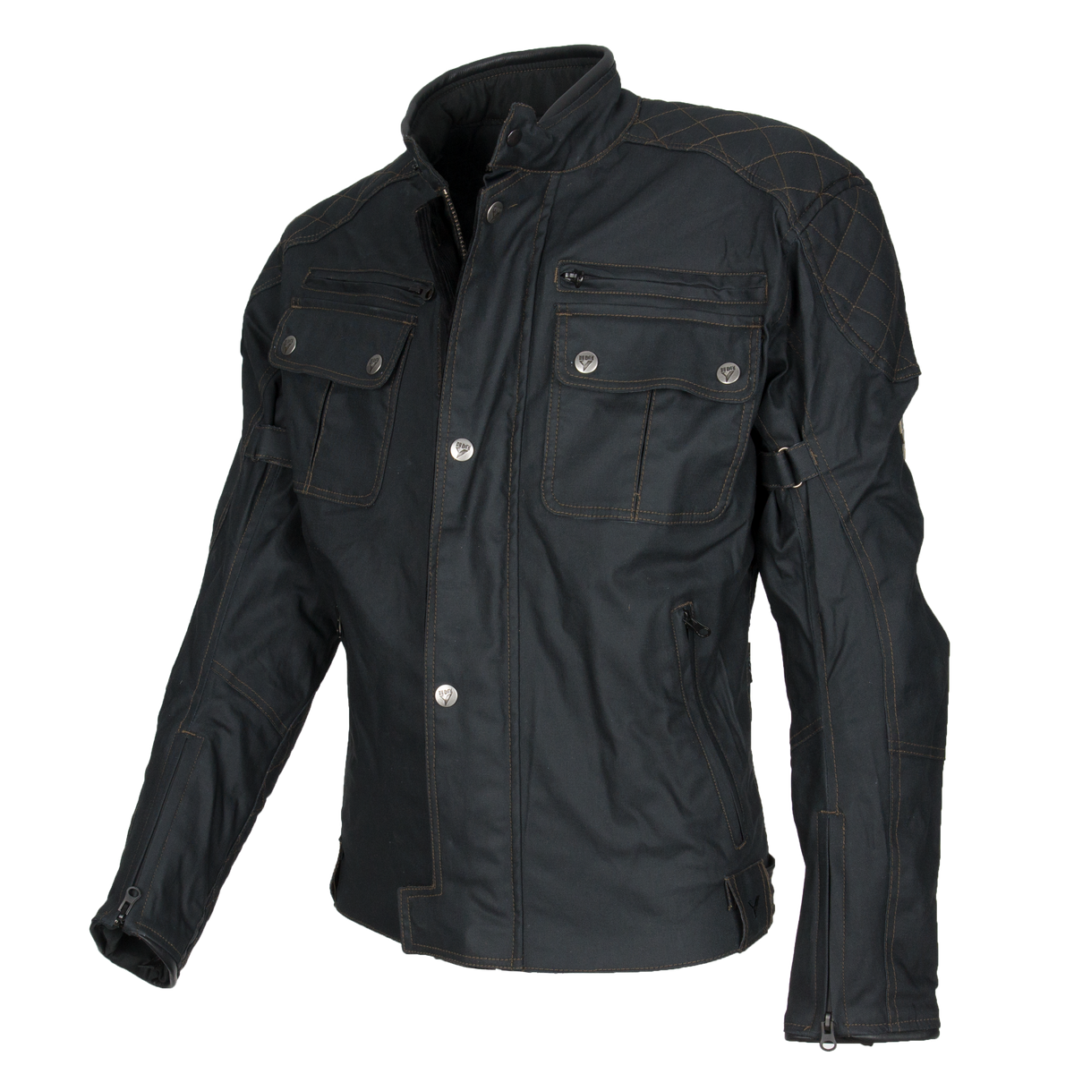 ByCity Mens Belfast Black Waxed Cotton Jacket