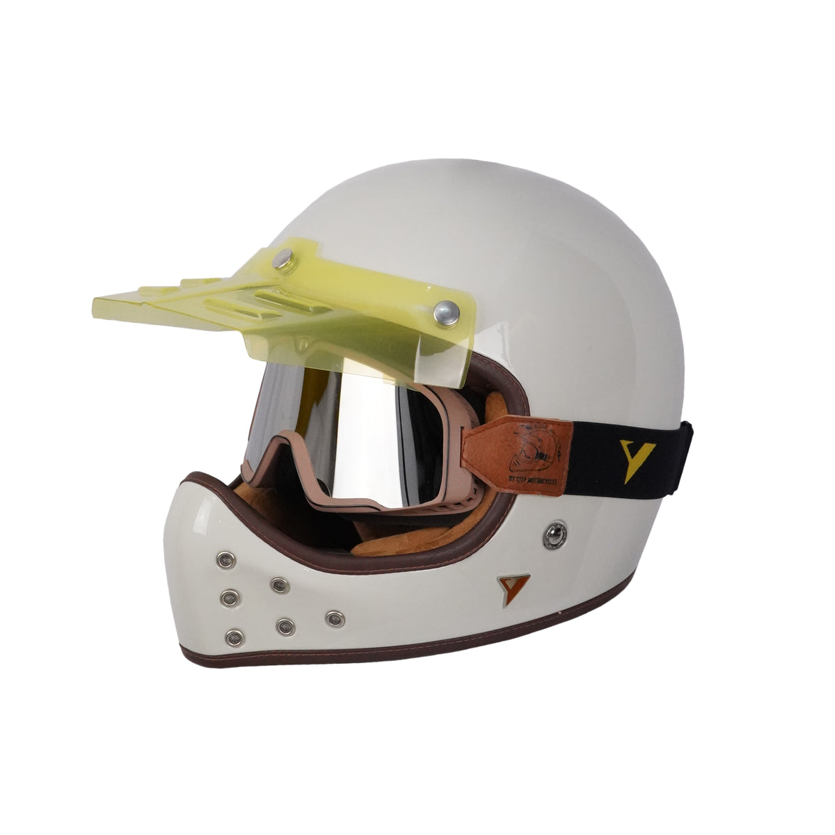 ByCity The Rock Full Face Helmet - White Bone R22.06 - Salt Flats Clothing