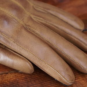 By City Mens Elegant Tan Gloves - Salt Flats Clothing