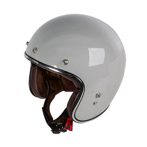 Garibaldi - Gari G02X Open Face Vintage Helmet - Gloss Light Grey