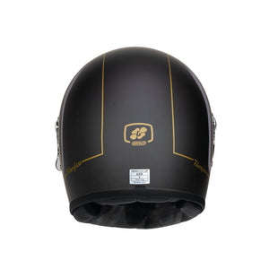 Garibaldi G07X Full Face Vintage Helmet - Graphics Matt Black - Salt Flats Clothing