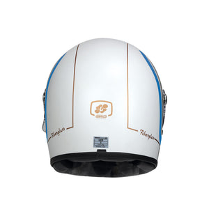 Garibaldi G07X Full Face Vintage Helmet - Graphics Matt White - Salt Flats Clothing