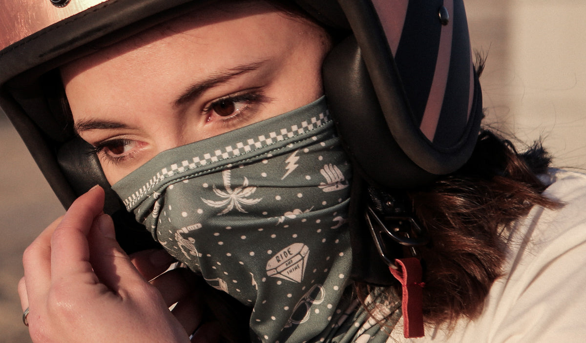 Wildust Sisters Green Bay Bandana Tube Neck Warmer - Salt flats Clothing