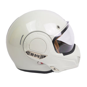 ByCity 180 Tech Full Face Flip Helmet - Ivory - Salt Flats Clothing