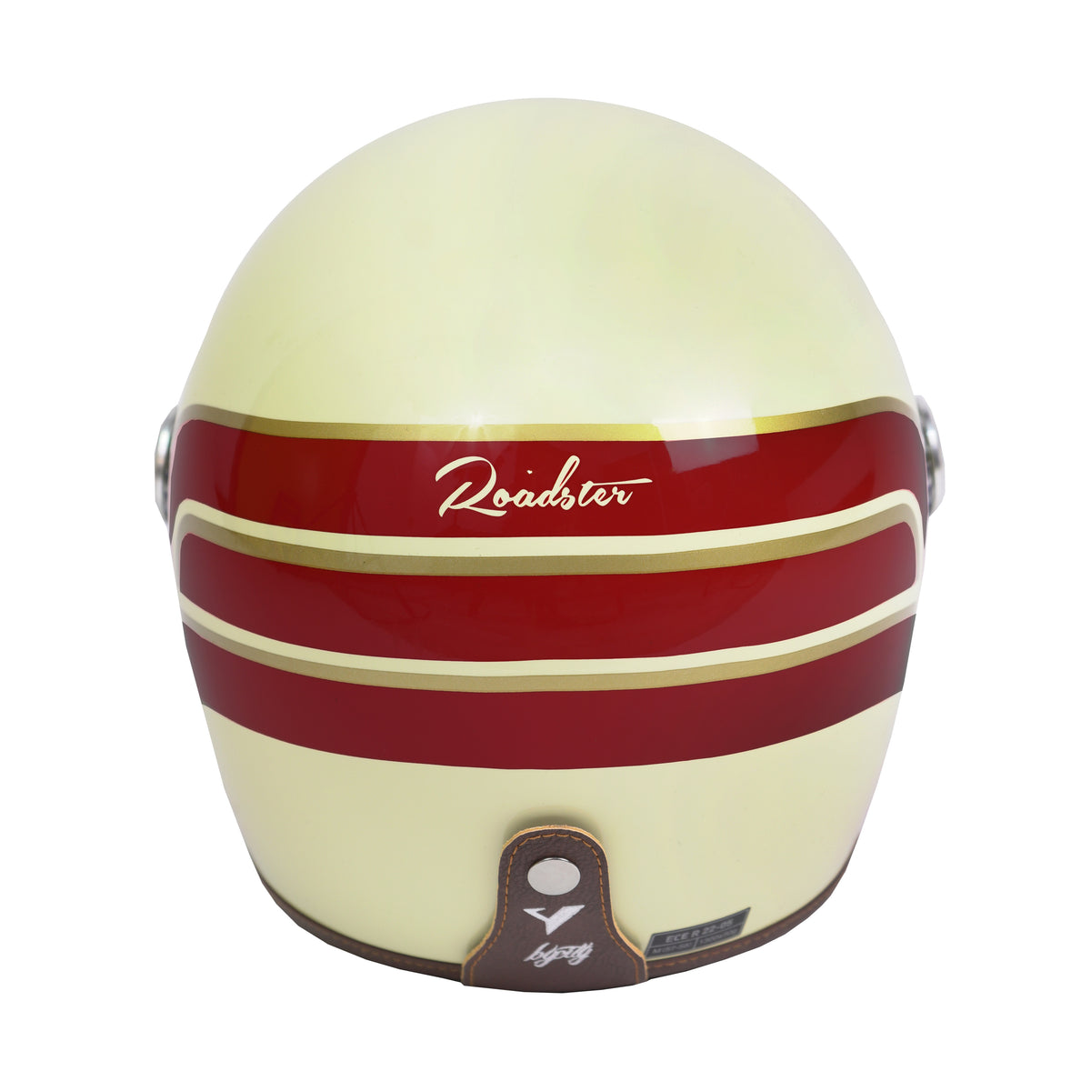 ByCity Roadster II Full Face Helmet - Wing Cream Red R22.06 - Salt Flats Clothing