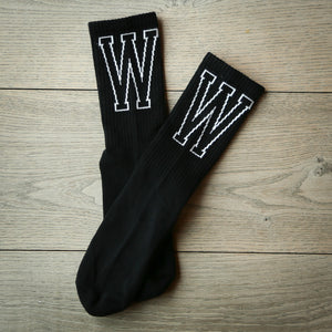 Wheels and Waves Darkside Socks in Black