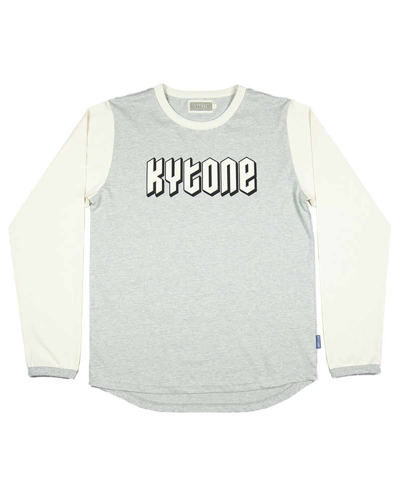 Kytone Metal Grey/White LS T'Shirt - Salt Flats Clothing 