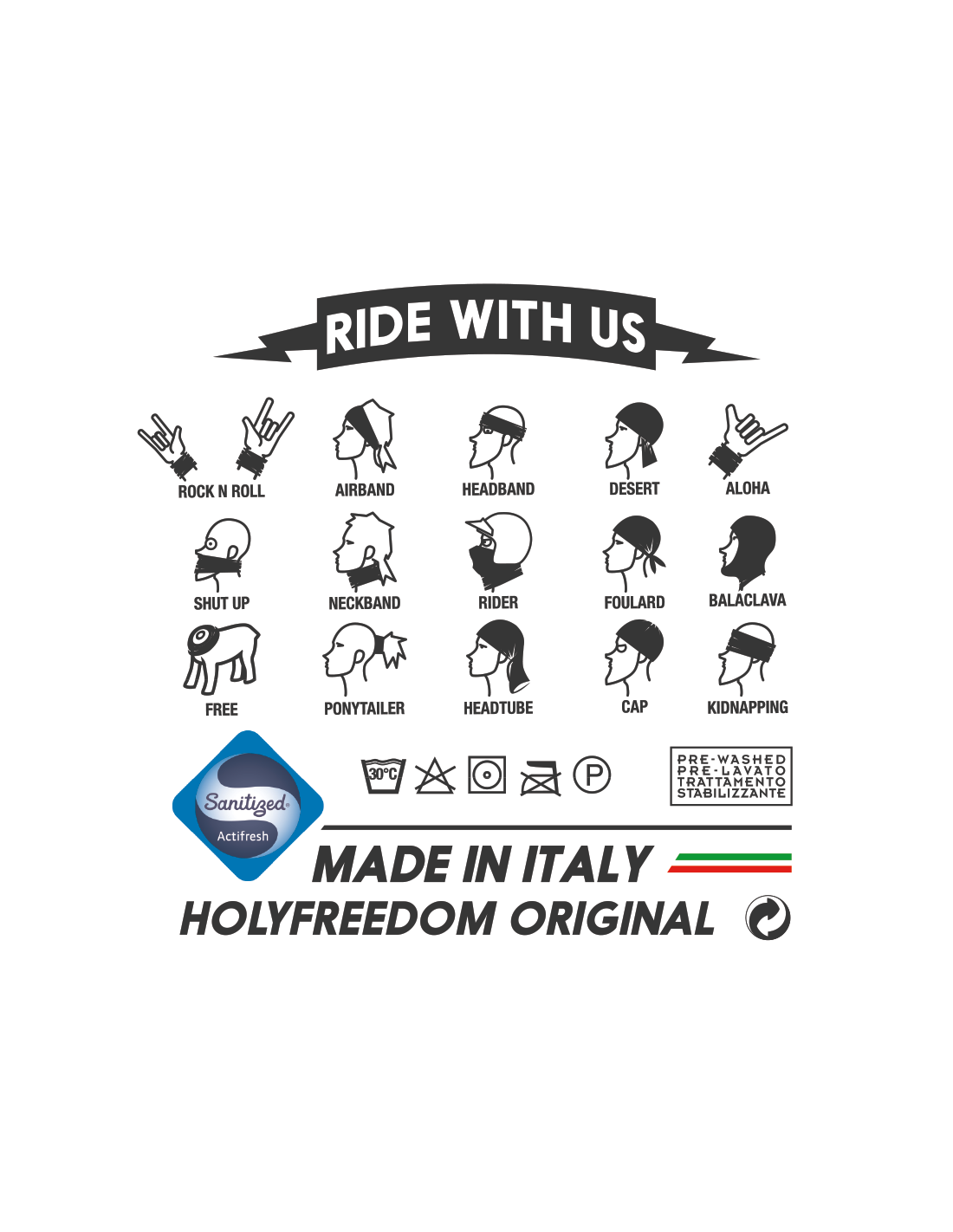 Holy Freedom Black Hawk Bandana Tube