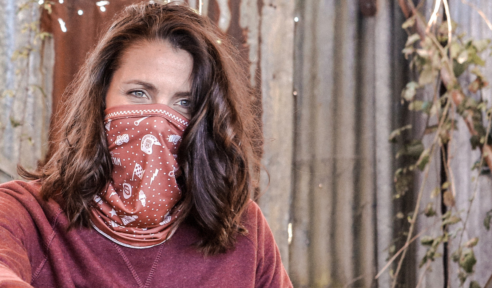 Wildust Sisters Red Chilli Bandana Tube Neck Warmer - Salt Flats Clothing