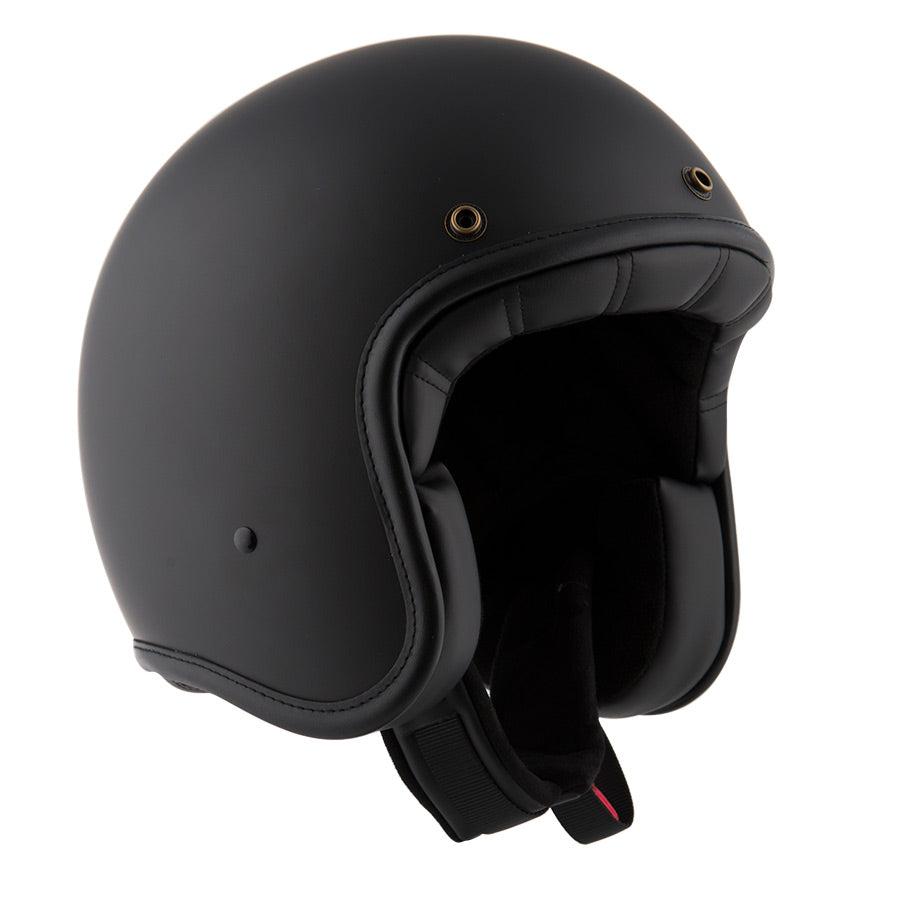 ByCity Two Strokes Open Face Helmet - Full Black - Salt Flats Clothing