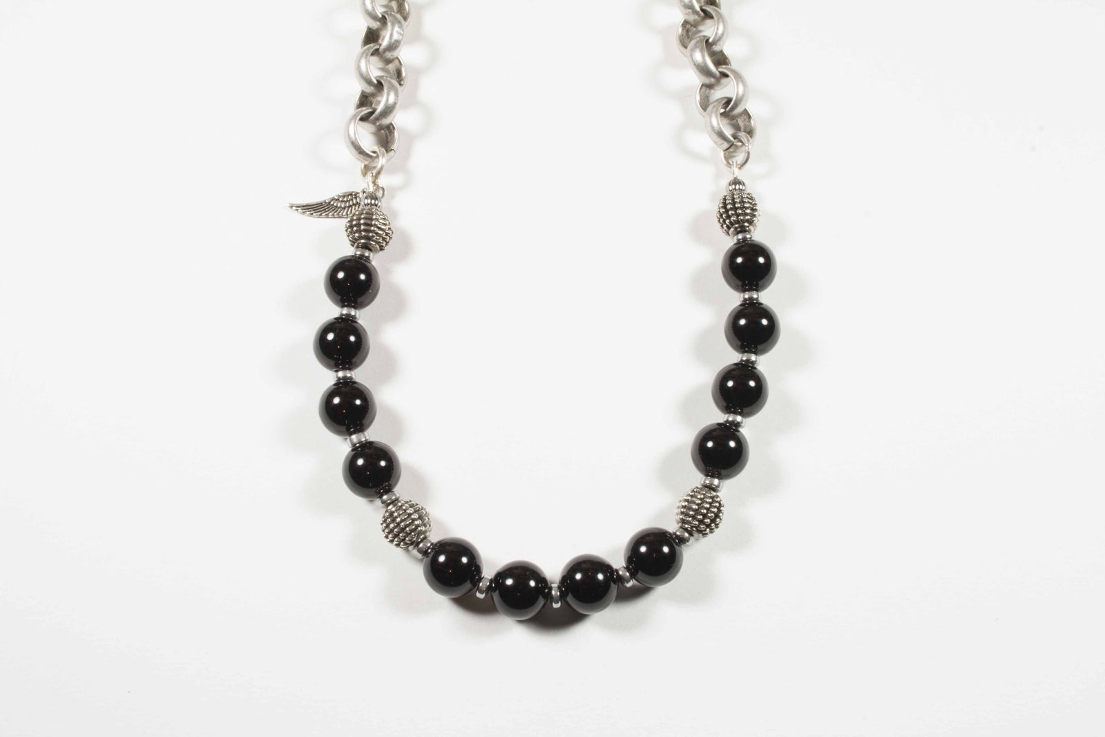Black Pearl Creations Shiny Black Onyx Wallet Chain