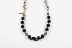 Black Pearl Creations Shiny Black Onyx Wallet Chain