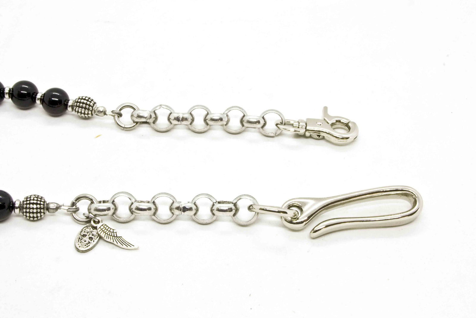 Black Pearl Creations Shiny Black Onyx Wallet Chain