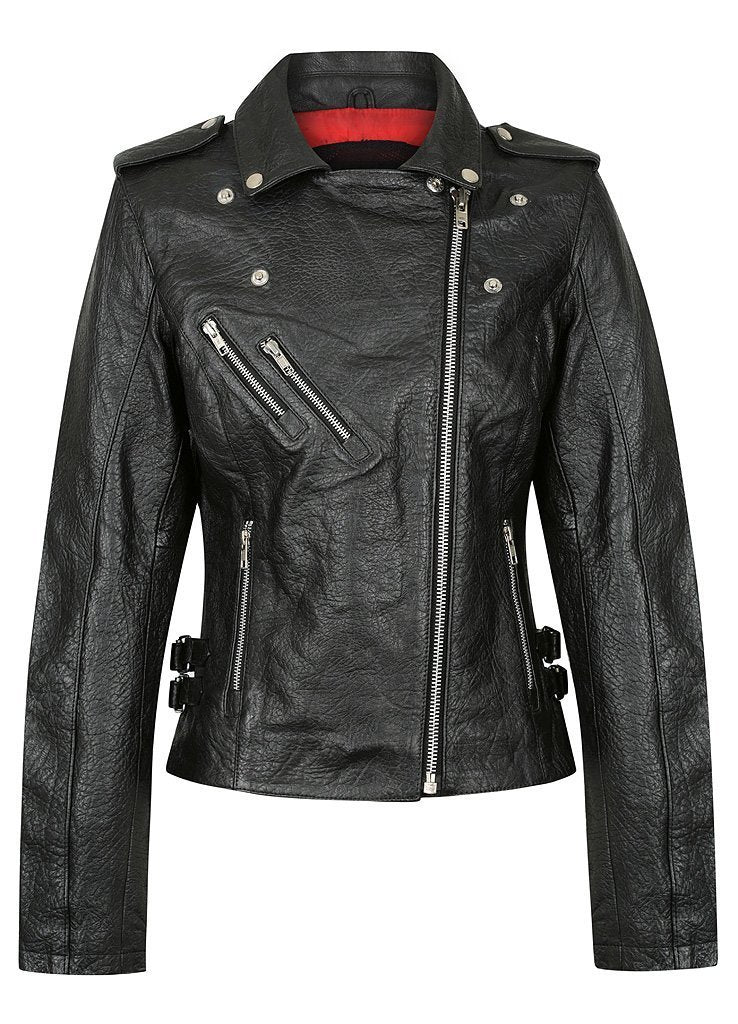 Black Arrow Ladies Gypsy Perfecto Leather Jacket - Salt Flats Clothing