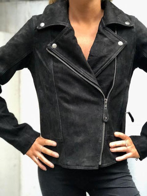 Blackbird - Blackbird Ladies Festival Fringe Nubuck Leather Jacket - Ladies Jackets - Salt Flats Clothing