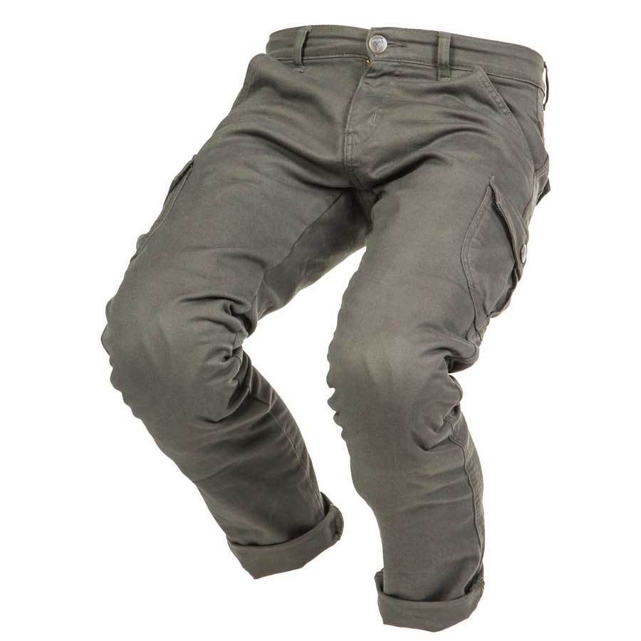 Kruze  Mens Elasticated Designer Cargo Combat Chino Trousers