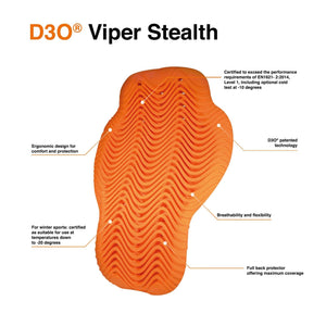 D3O - D3O Viper CE Lv 1 Large back protector for Resurgence Gear Jackets - Armour - Salt Flats Clothing