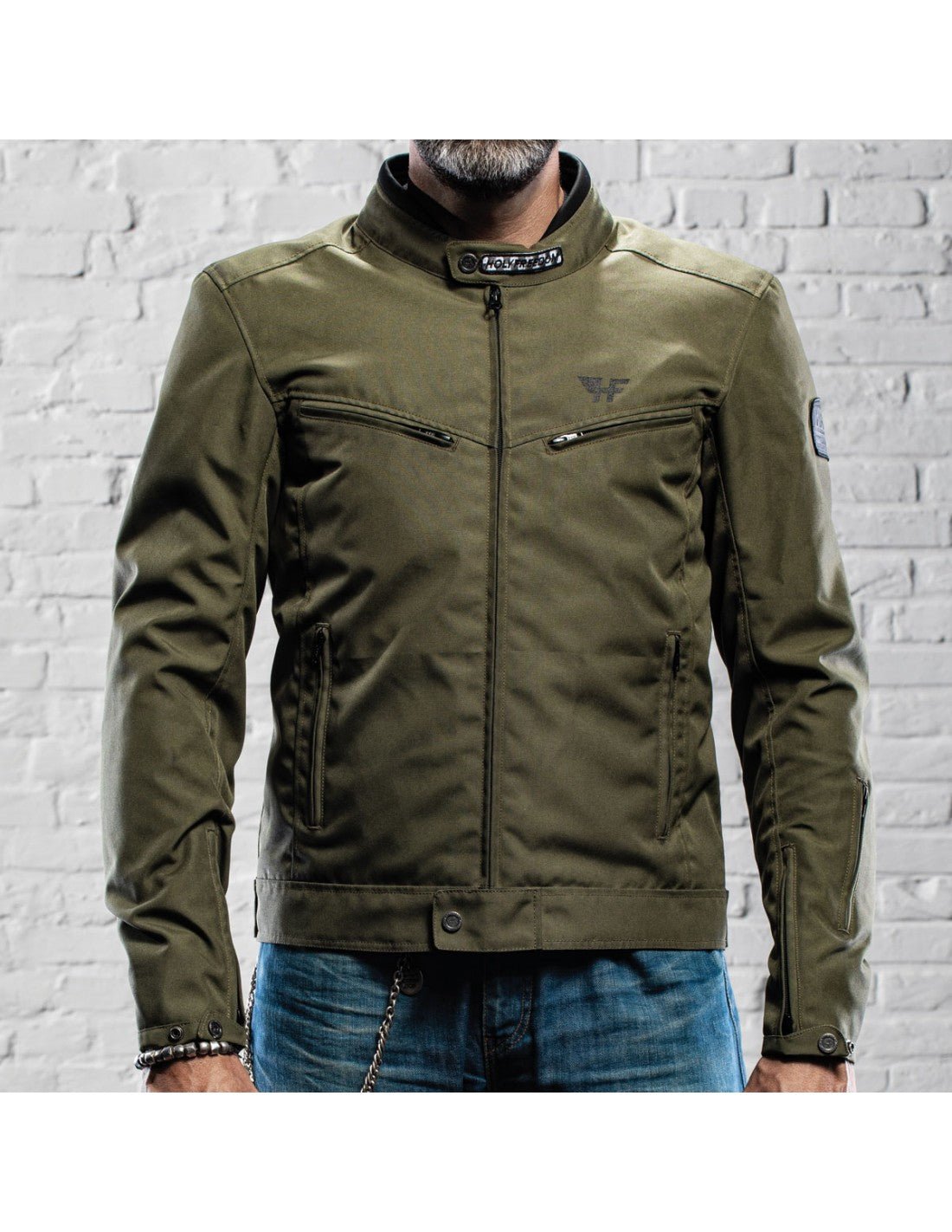 Military green 2025 leather jacket