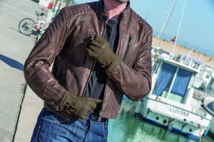 Garibaldi - Garibaldi Bullrider Vintage Brown Leather Mens Motorcycle Jacket - Men's Jackets - Salt Flats Clothing