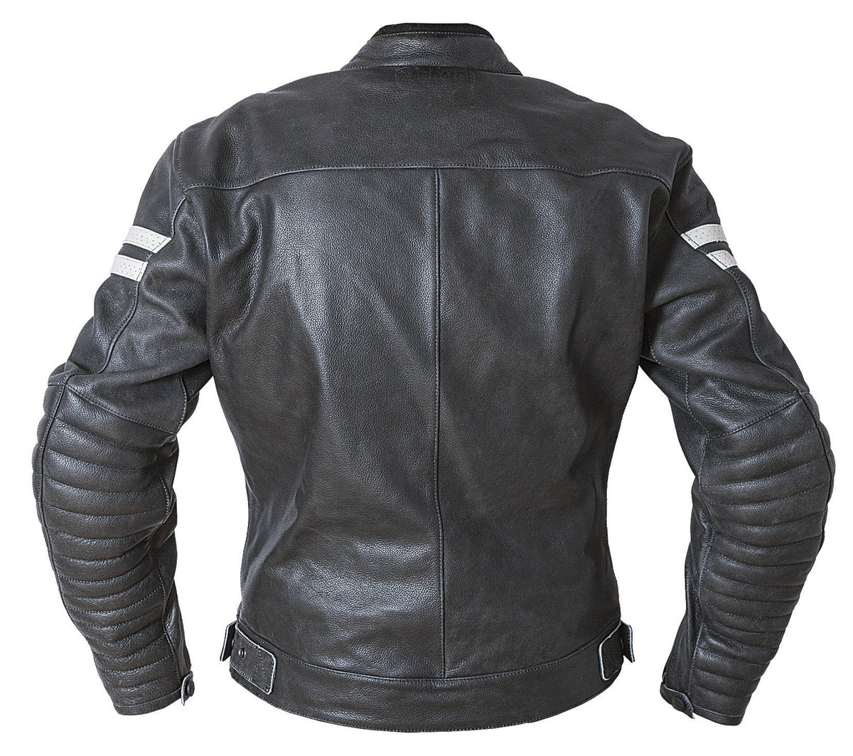 Chaqueta de motociclista estilo vintage negro retro casual con cremallera  100% cuero Moto Racing