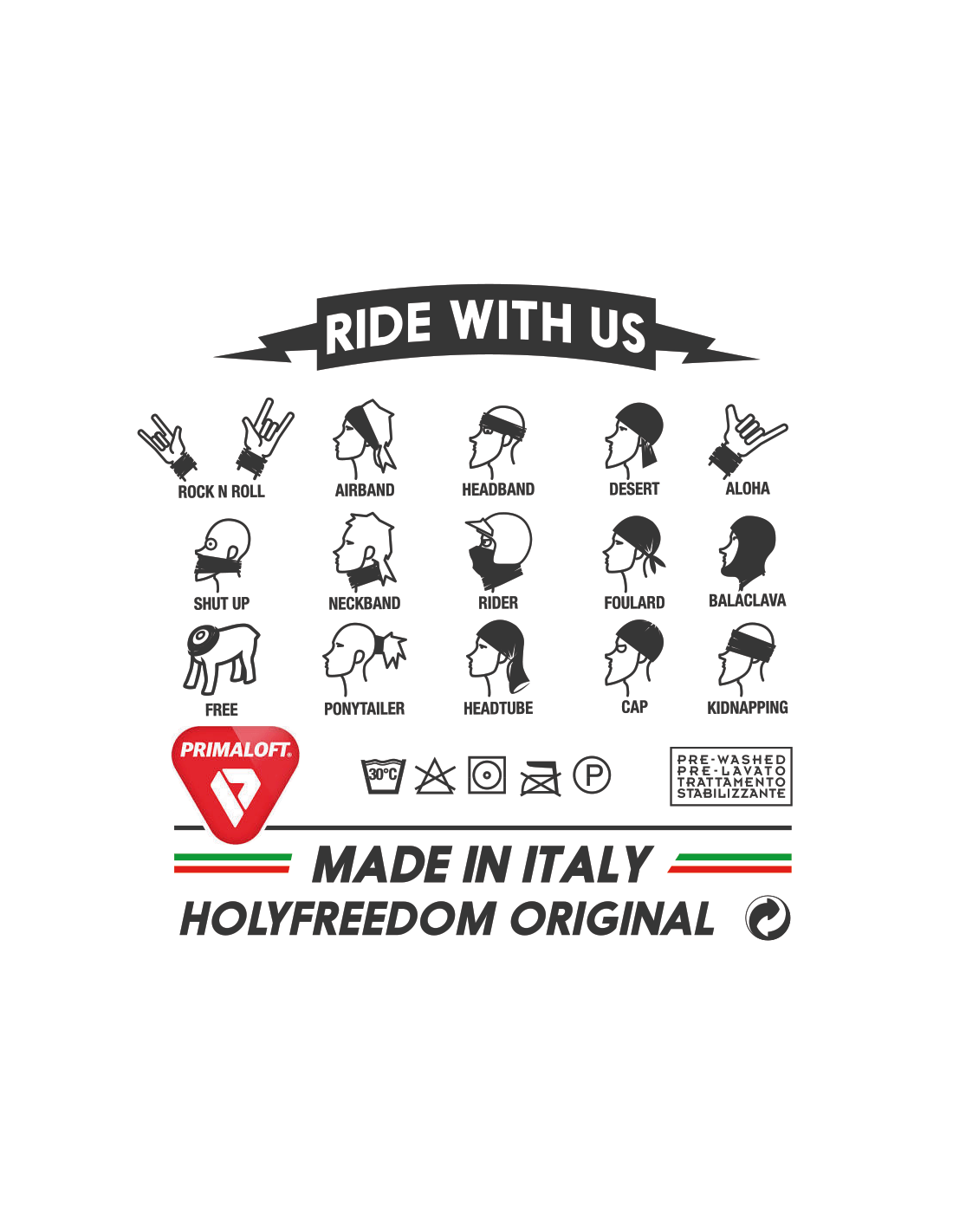 Holy Freedom - Holy Freedom Teschio Primaloft Bandana Tube - Bandana's and Tubes - Salt Flats Clothing