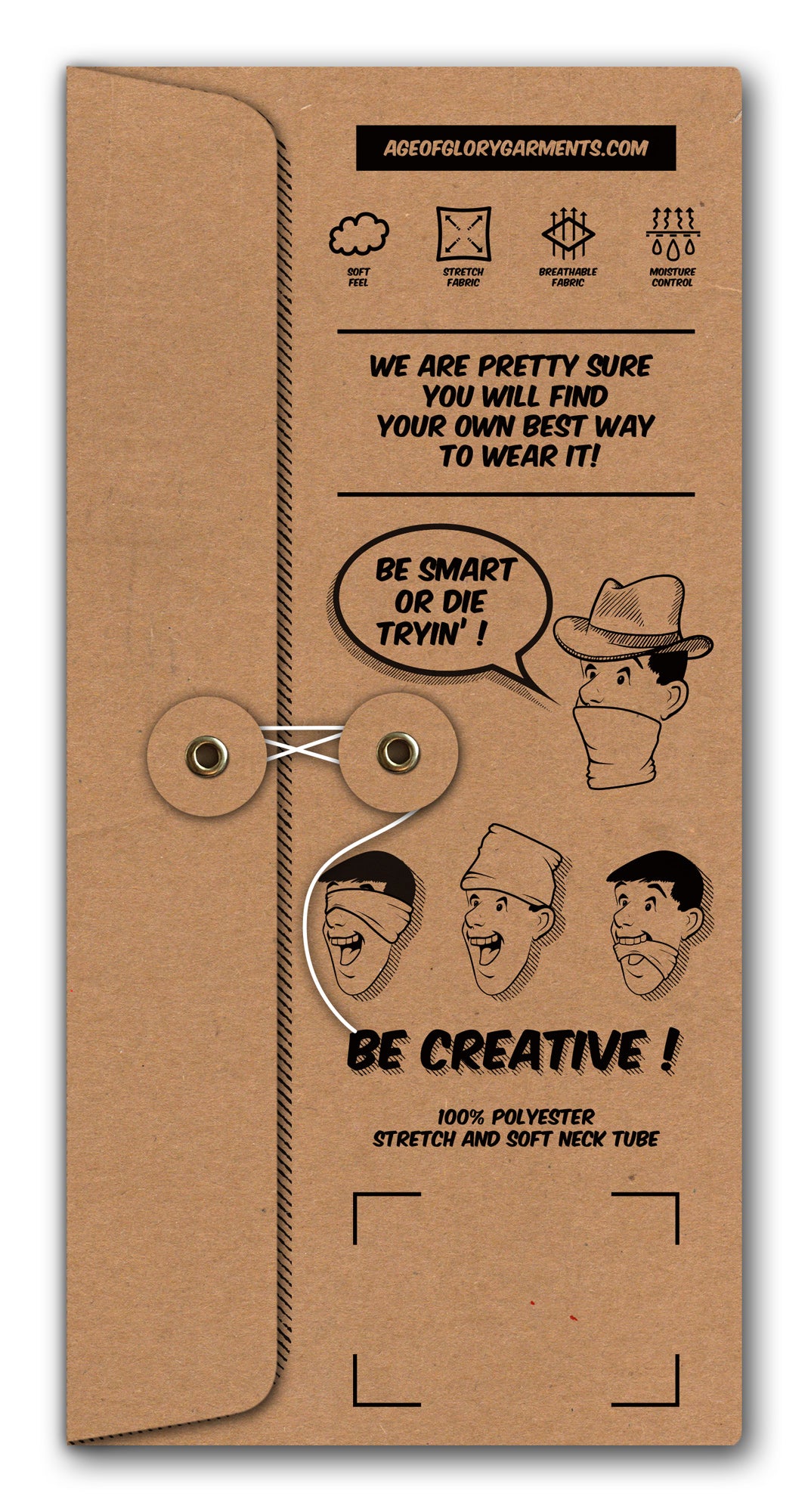 Age of Glory x Pier City Customs Rennen Black Bandana Tube