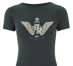 Oily Rag Clothing - Oily Rag Clothing Ladies Motorcycle Club T'Shirt in Linen - T-Shirts - Salt Flats Clothing