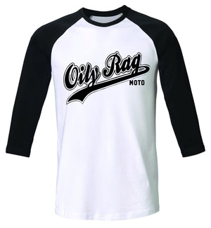 Oily Rag Clothing - Oily Rag Clothing Moto Raglan 3/4 Length Sleeve T'Shirt - T-Shirts - Salt Flats Clothing