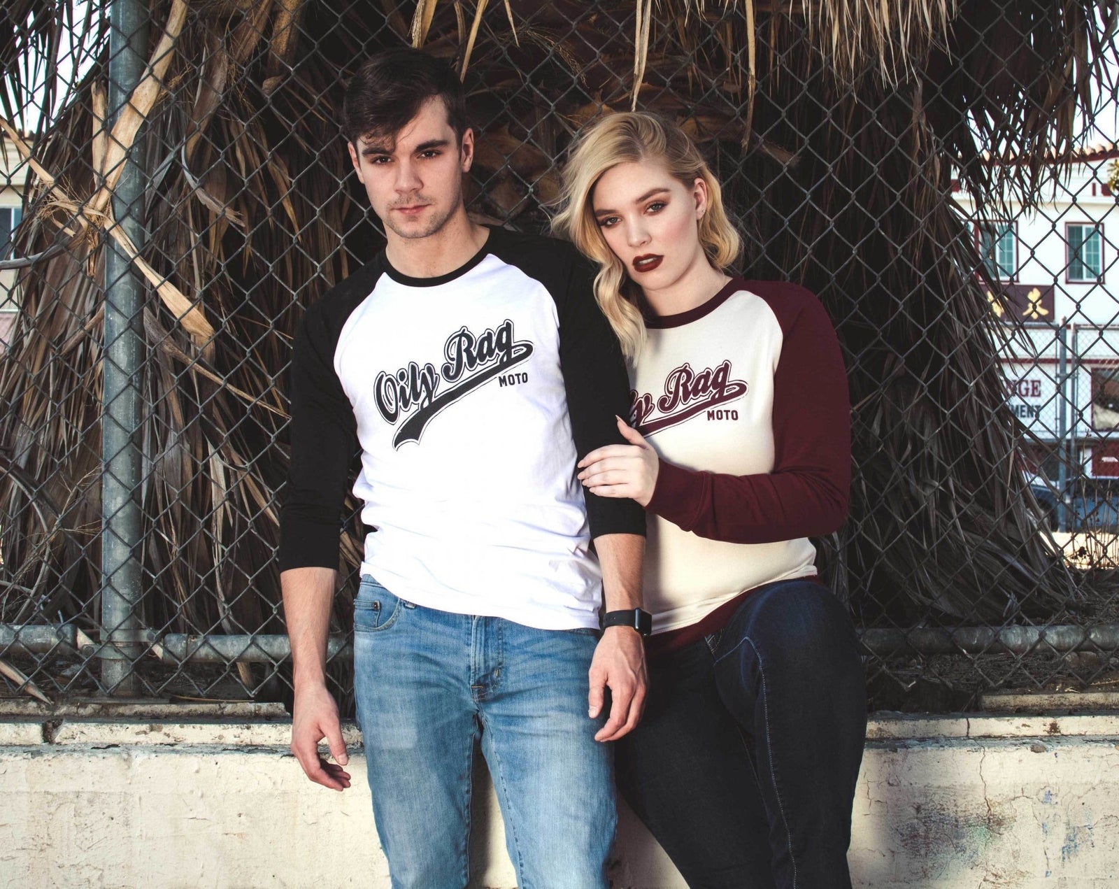 Oily Rag Clothing - Oily Rag Clothing Moto Raglan 3/4 Length Sleeve T'Shirt - T-Shirts - Salt Flats Clothing