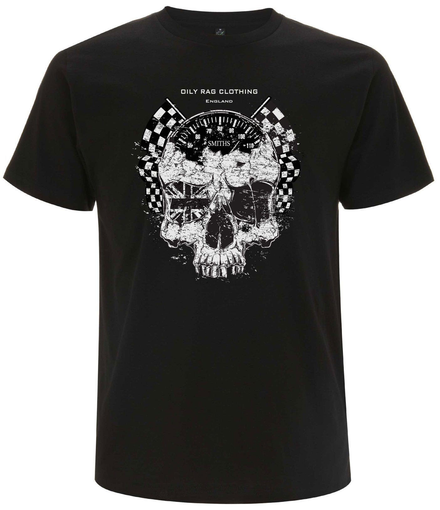 Oily Rag Clothing - Oily Rag Clothing Ton Up Skull T'Shirt - T-Shirts - Salt Flats Clothing