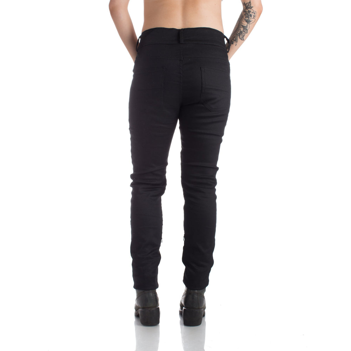 Resurgence Gear Inc. - Resurgence Gear® Sara Jane Ladies Protective Motorcycle Riding Leggings in Jet Black - Ladies Trousers - Salt Flats Clothing