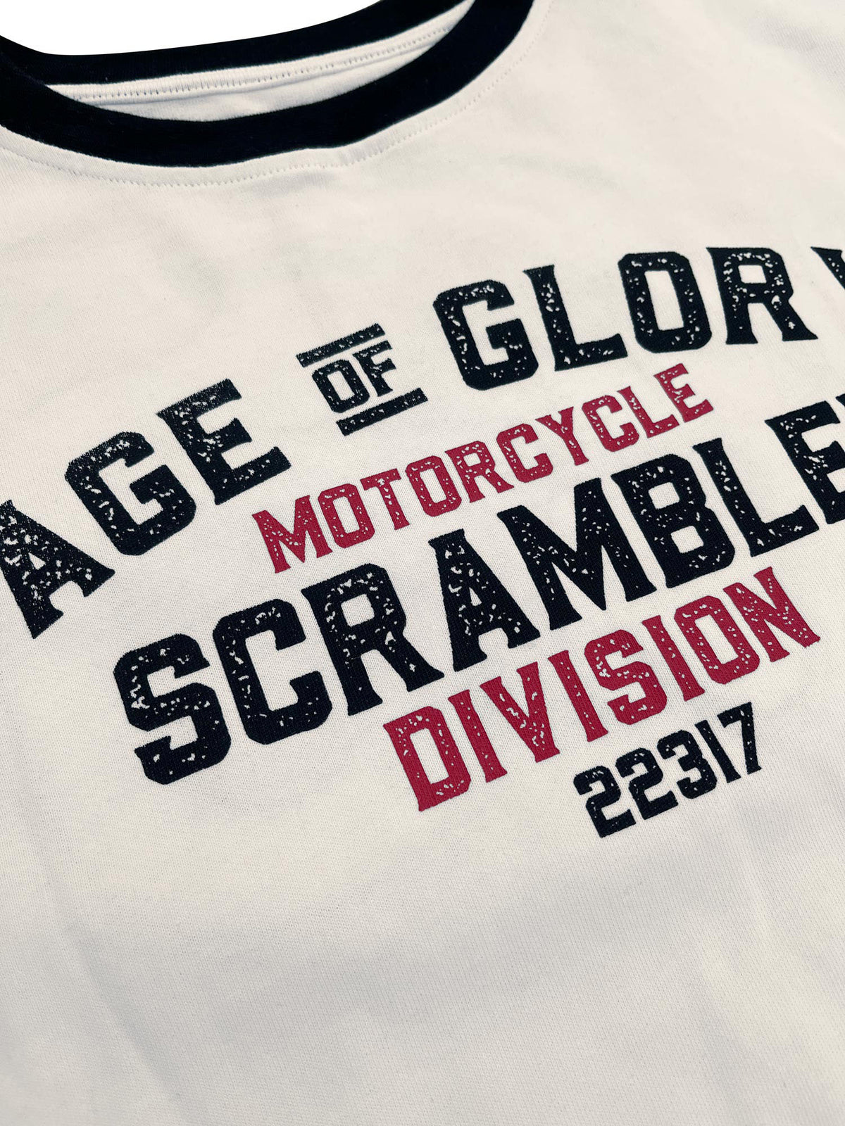 Age of Glory Team Stripes long sleeve sweater in Ecro and Red Black - Salt Flats Clothing